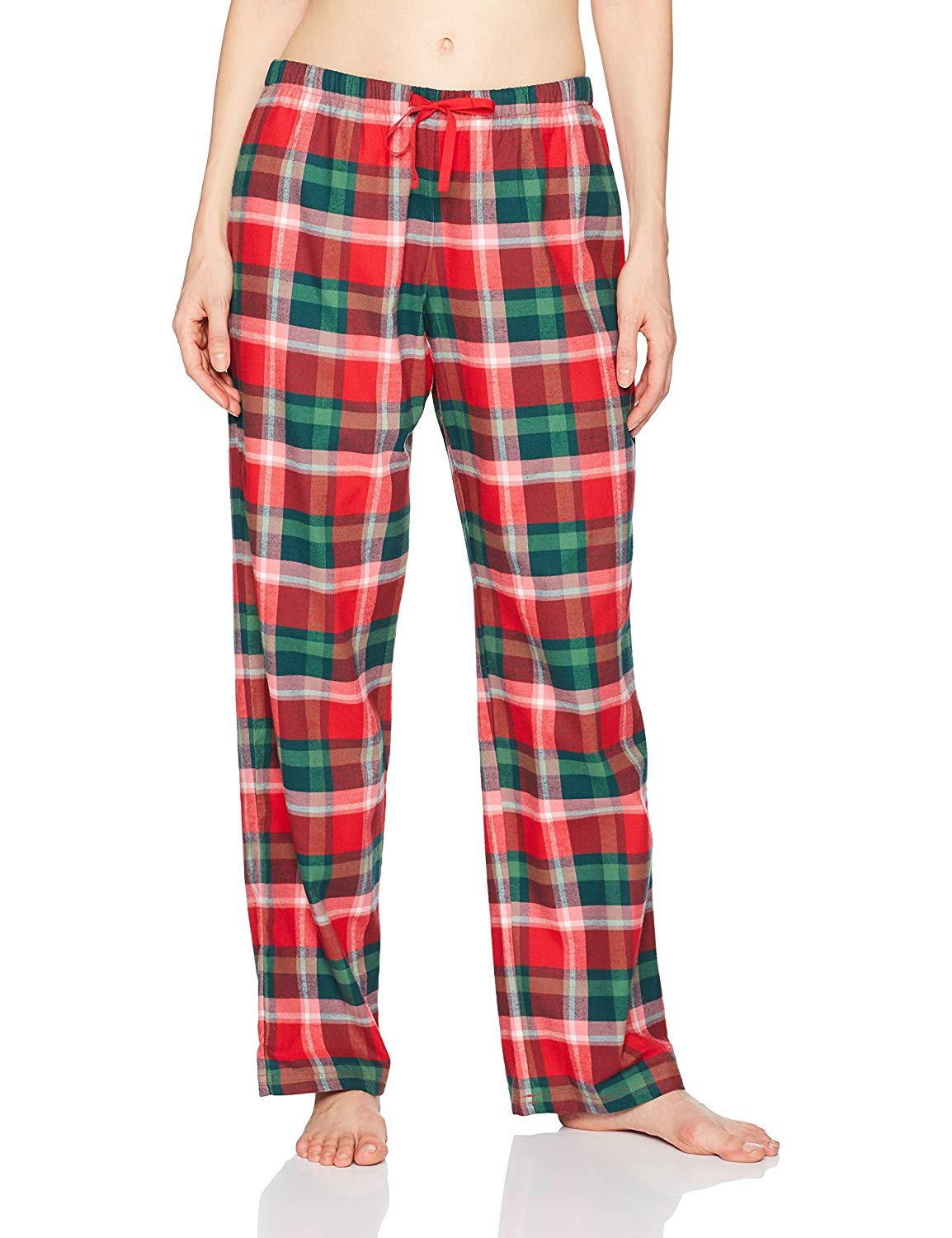 Sleep Pants Red Green Plaid Pants - Simply Red - Simply Red - CW12DSGZTPF